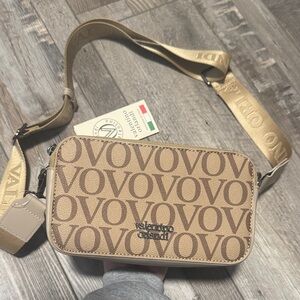 Valentino Orlandi Tan Crossbody Bag
